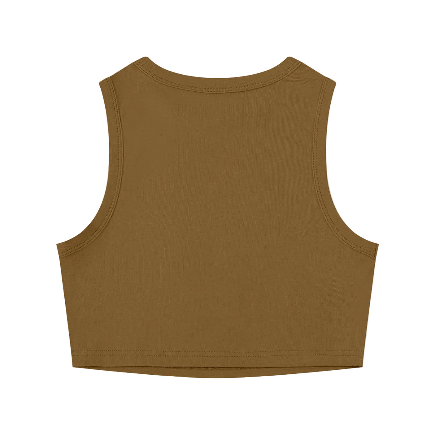 Brown tank top on a white background