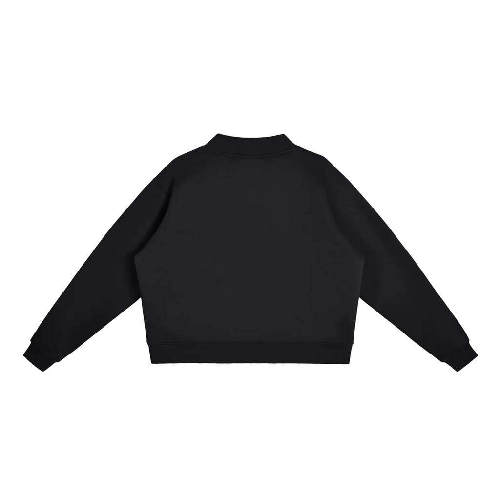 Black sweatshirt on a white background