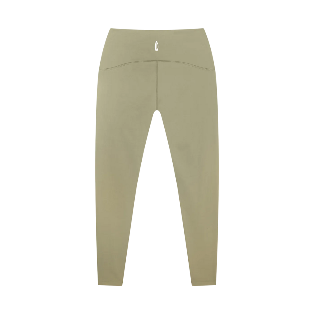 High waisted ankle length yoga leggings, shown against a white background.