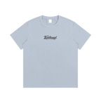 A light blue crewneck t-shirt with a black cursive 'Knockbound' logo printed on the chest, displayed flat against a solid white background.