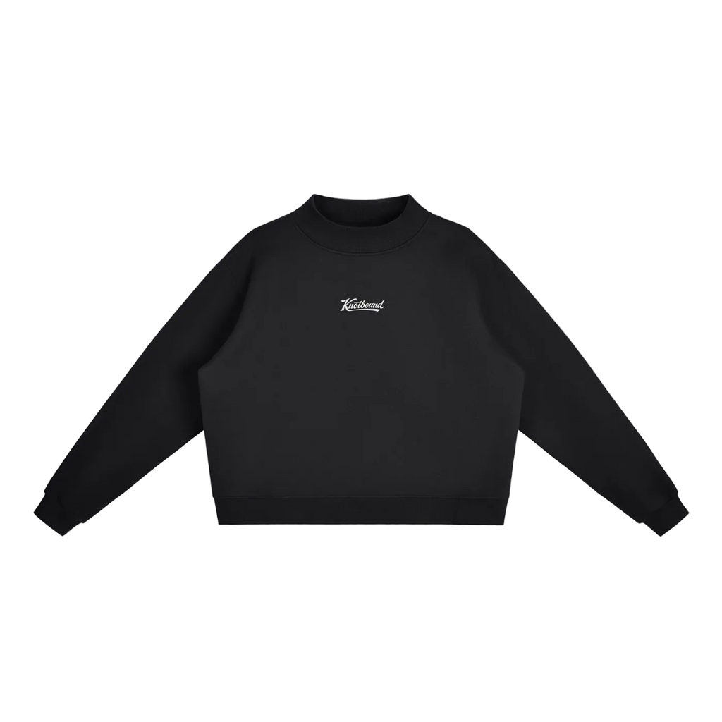 Black sweatshirt on a white background