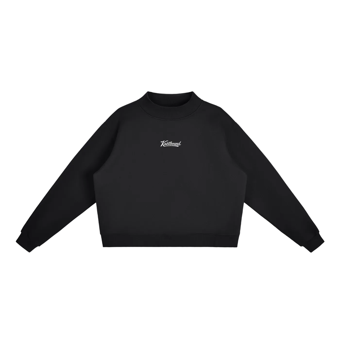 Black sweatshirt on a white background