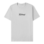 Front view of the LBI Locals x Knotbound tee in light grey, with the Knotbound logo printed on the center chest.