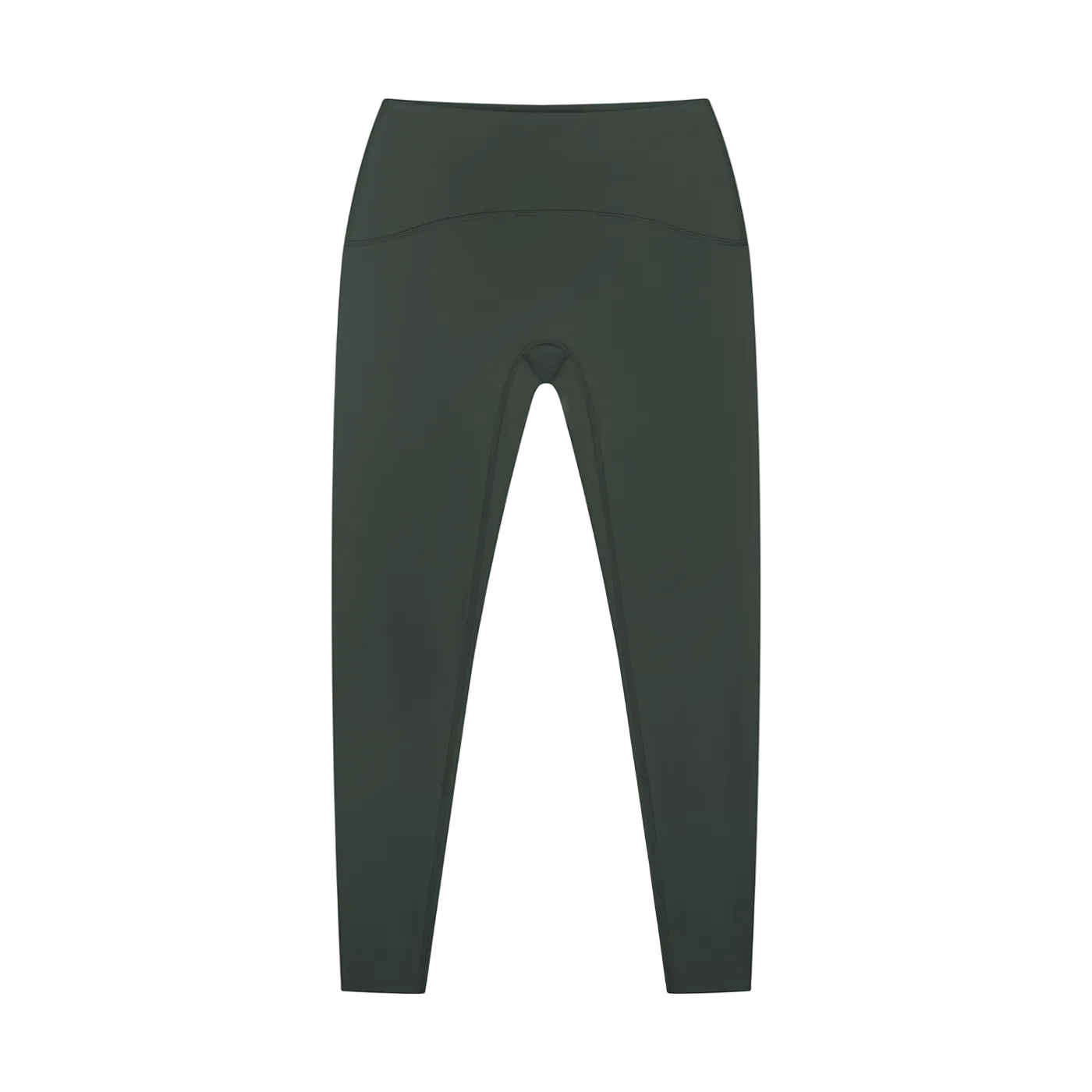 High waisted ankle length yoga leggings, back view against a white background.