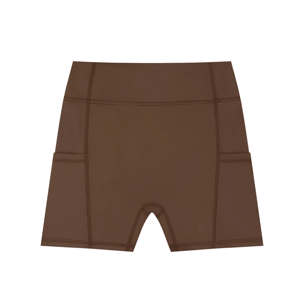 Brown shorts on a white background