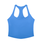 Blue tank top on a white background