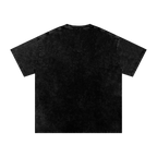 Black t-shirt on a white background