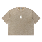 Beige t-shirt on a white background