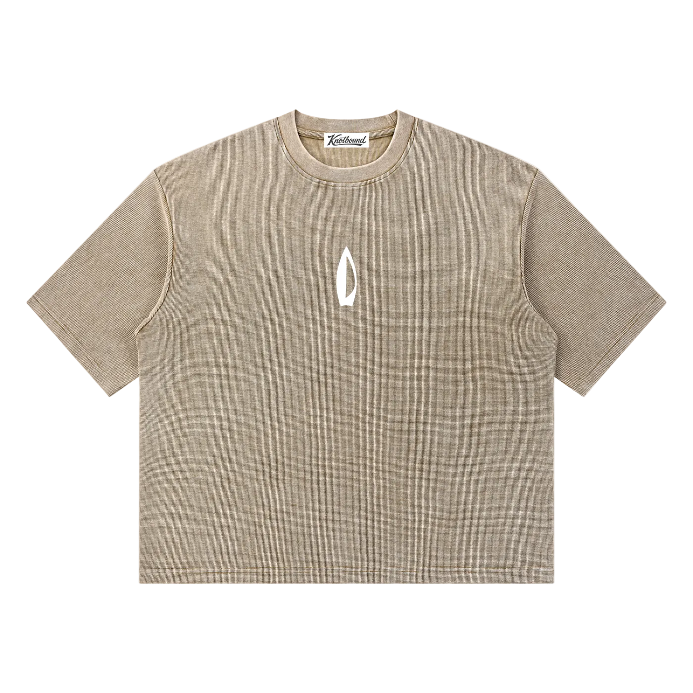 Beige t-shirt on a white background