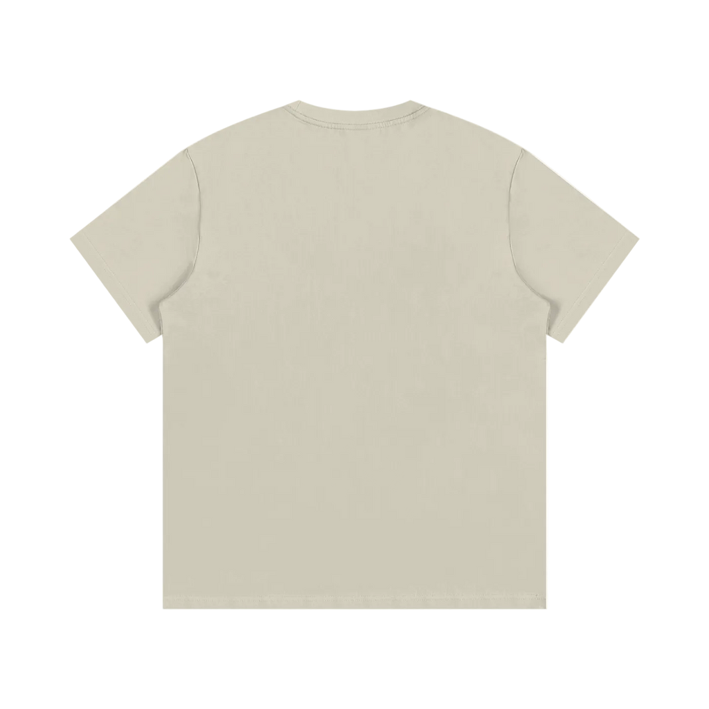 Beige t-shirt on a white background