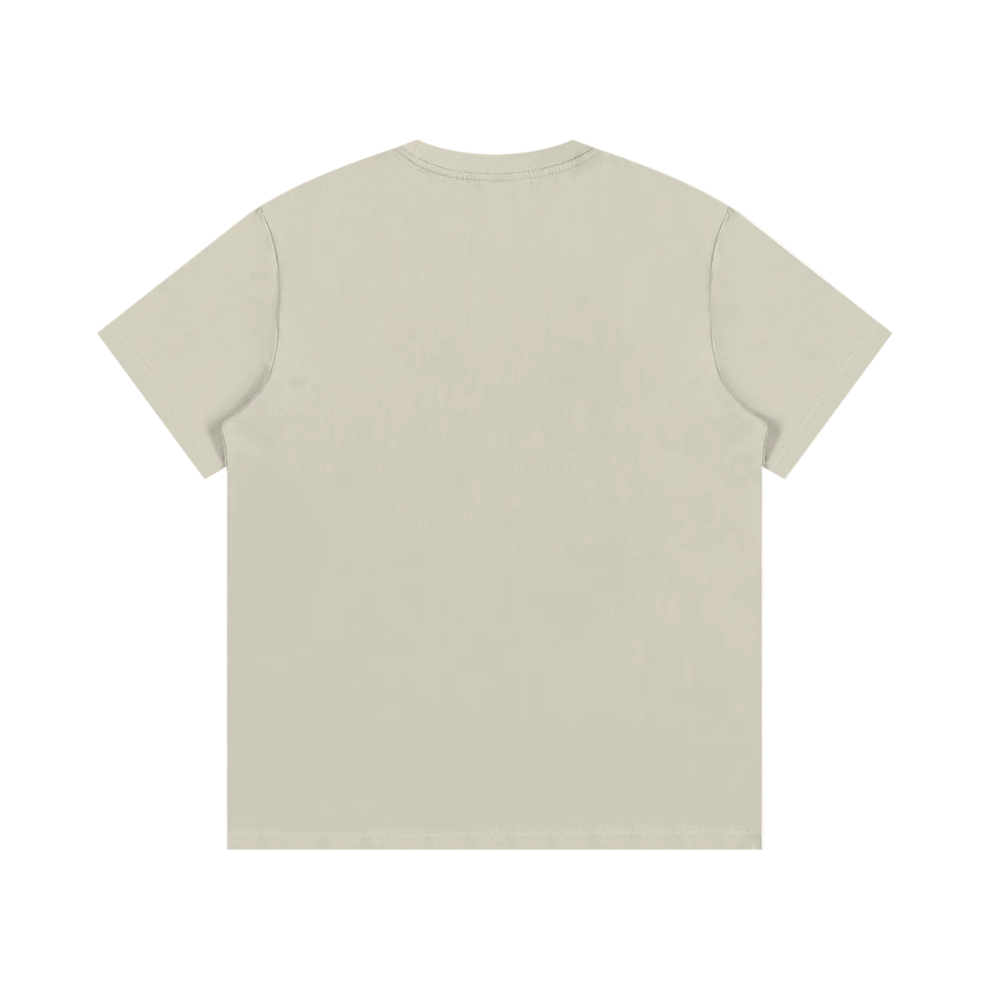 Beige t-shirt on a white background