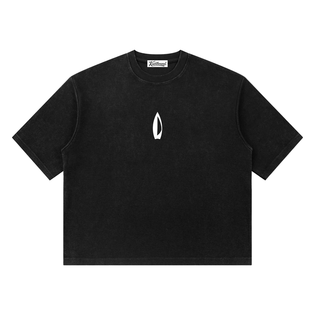 Black t-shirt on a white background