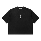 Black t-shirt on a white background