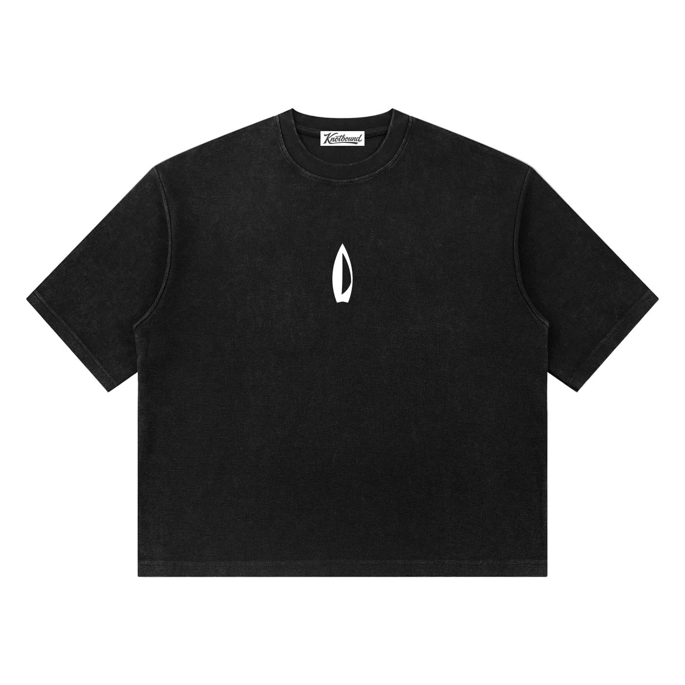 Black t-shirt on a white background