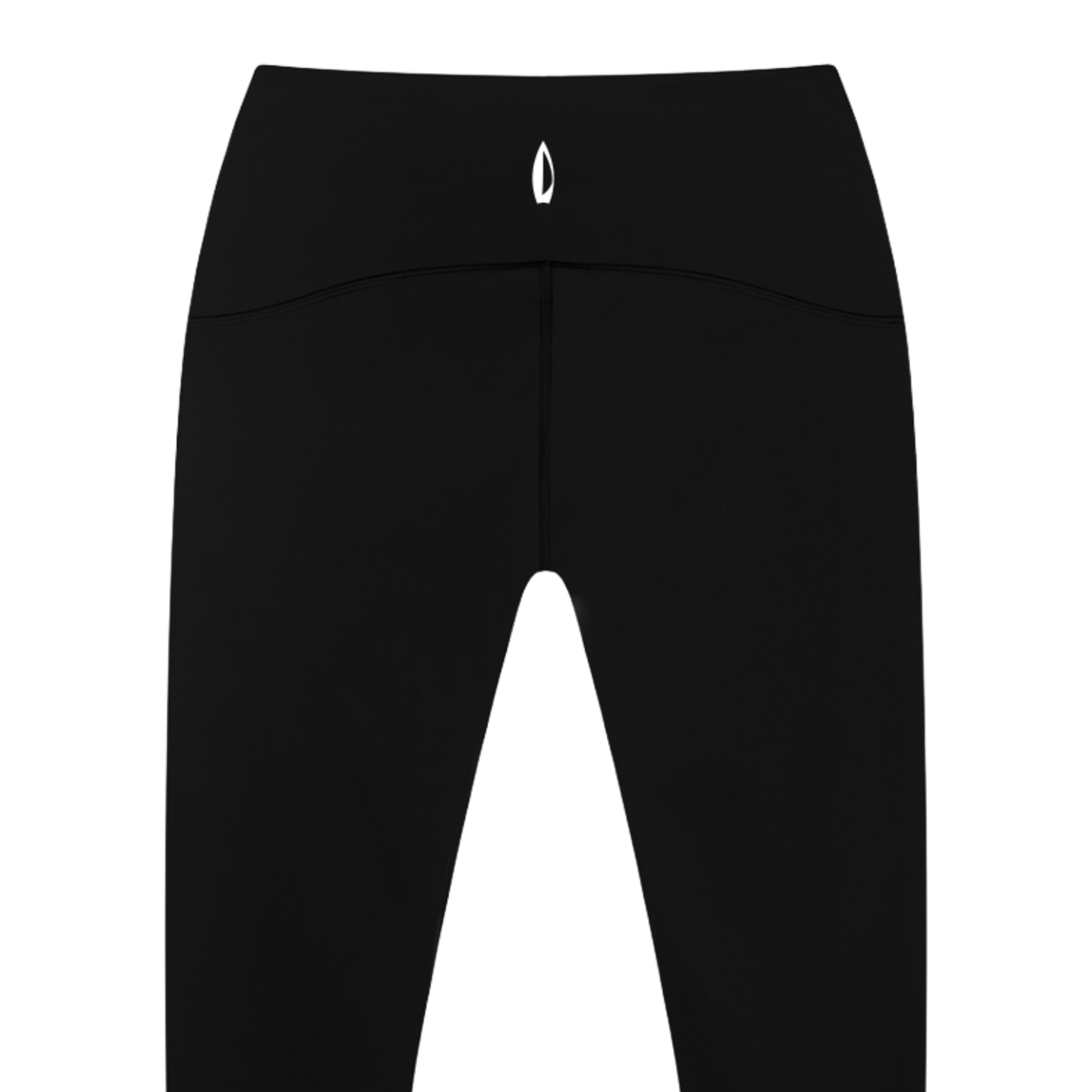 Close up of the high waisted yoga leggings fabric and waistband.