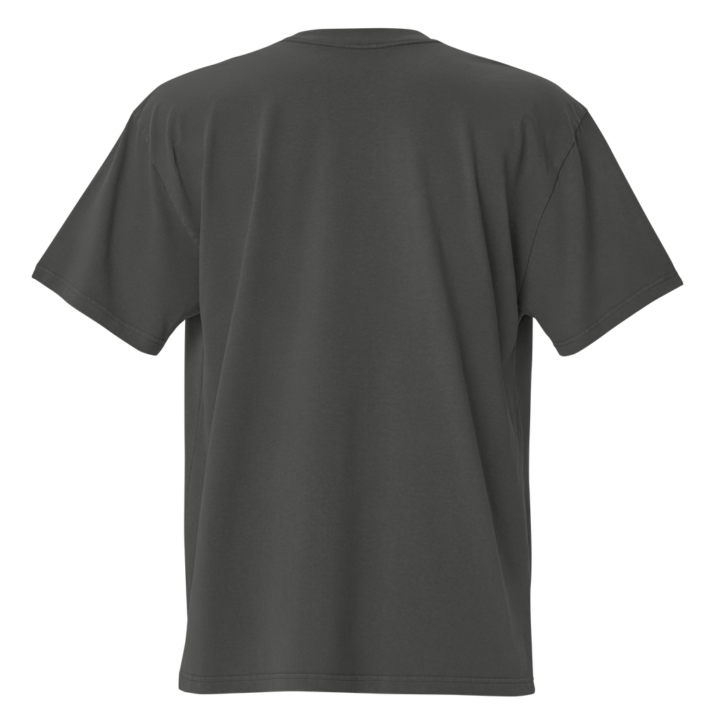Back view of the Knotbound Staple Embroidered Tee in coal.