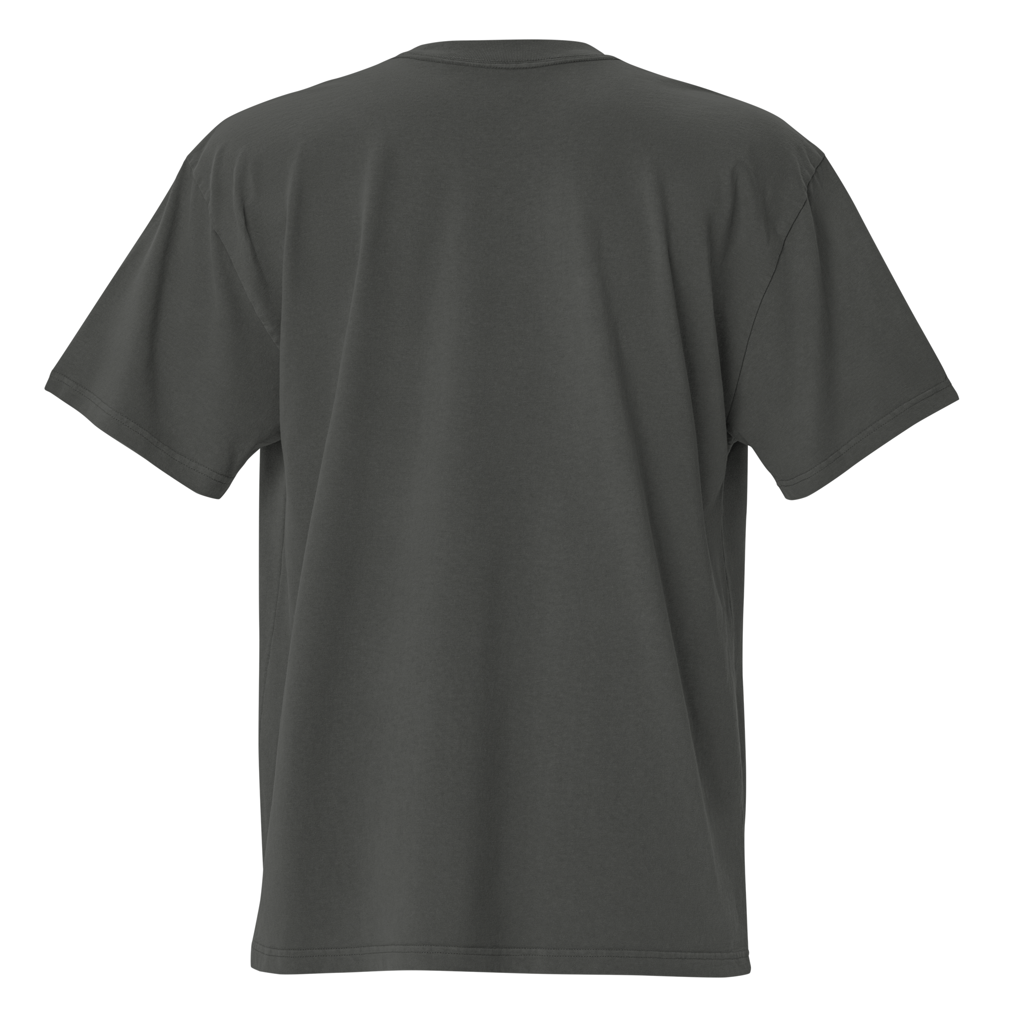 Back view of the Knotbound Staple Embroidered Tee in coal.
