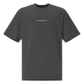 Front view of the Knotbound Staple Embroidered Tee in coal.