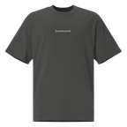 Front view of the Knotbound Staple Embroidered Tee in coal.